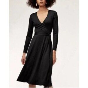 Aritizia Babaton Tyler Wrap Dress XXS Black NWT